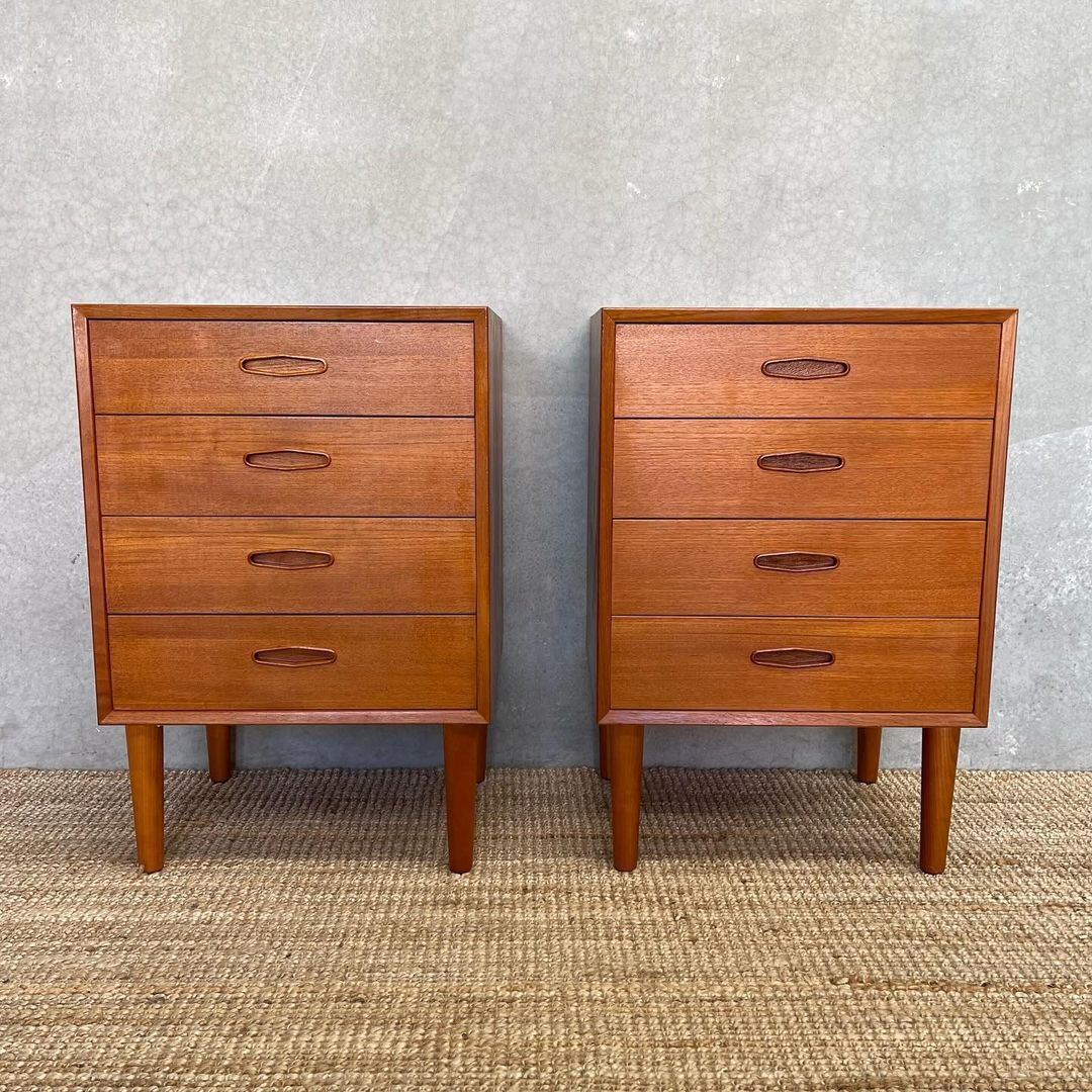 Swedish Designer 1960s “Domi 4” Bedside Duo by Nils Jonsson for Hugo Troeds