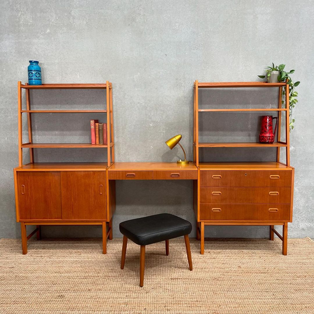 Mid-Century Scandinavian Wall Unit